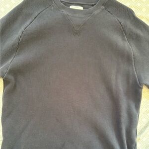 Universal Works Men’s Navy Waffle Thermal sweater Size Large EUC